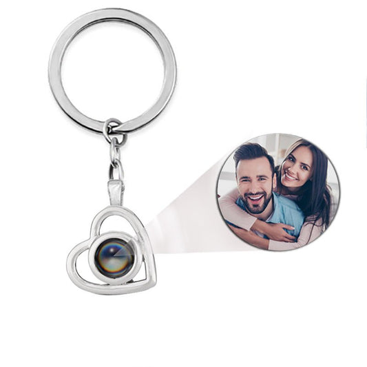 Heart photo key ring